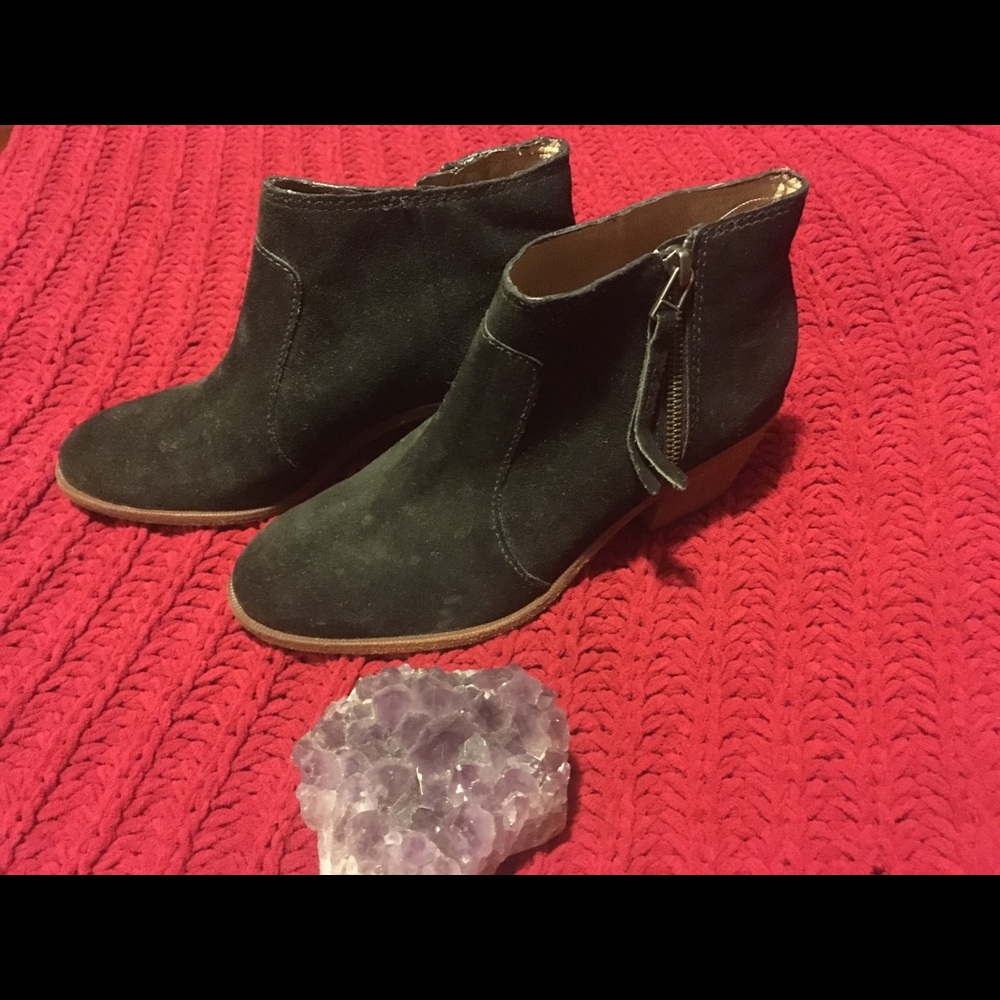 Madewell suede ankle boots, 7.5, 2 inch heel
